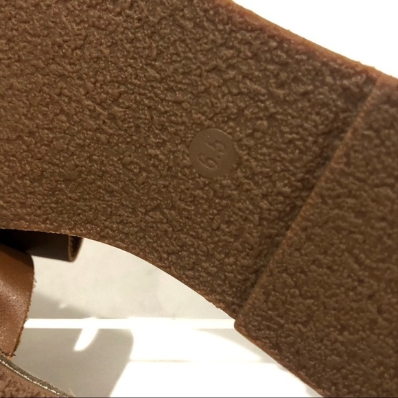 Madewell The Boardwalk Fisherman Slide Mule Flat Tan Leather Sandals Size 6.5 - Picture 10 of 10